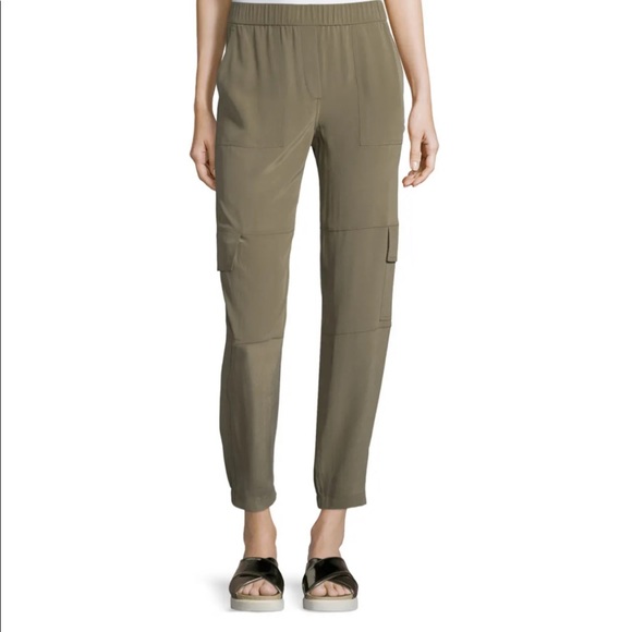 Theory Pants - Theory Silk Hamtana Cargo Pants S